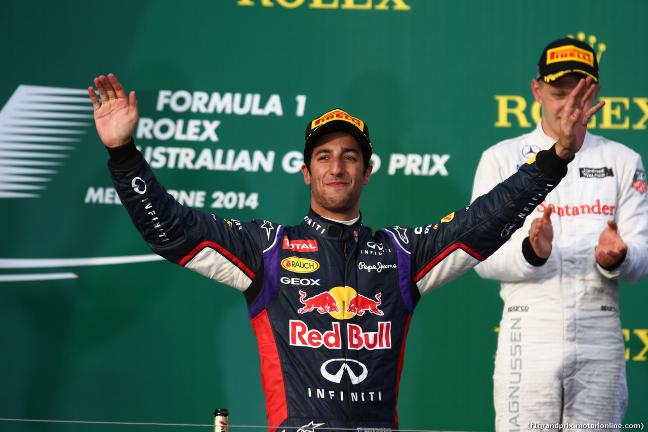 GP AUSTRALIA, 16.03.2014- Gara, secondo Daniel Ricciardo (AUS) Red Bull Racing RB10