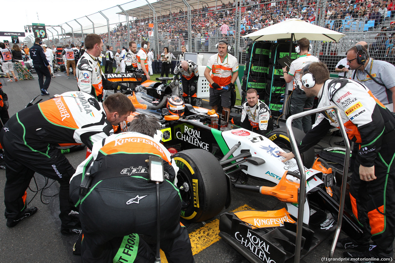 GP AUSTRALIA, 16.03.2014- Gara, Nico Hulkenberg (GER) Sahara Force India F1 VJM07