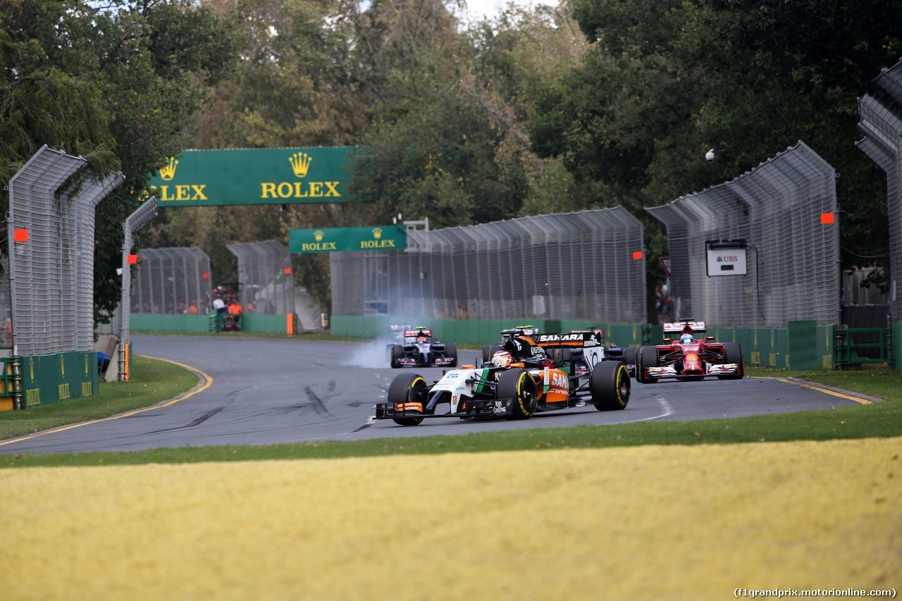 GP AUSTRALIA, 16.03.2014- Gara, Sergio Perez (MEX) Sahara Force India F1 VJM07