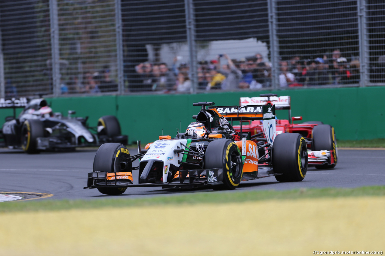GP AUSTRALIA, 16.03.2014- Gara, Nico Hulkenberg (GER) Sahara Force India F1 VJM07