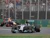 GP AUSTRALIA, 16.03.2014- Gara, Nico Rosberg (GER) Mercedes AMG F1 W05 davanti a Daniel Ricciardo (AUS) Red Bull Racing RB10