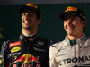GP AUSTRALIA, 16.03.2014- Gara, secondo Daniel Ricciardo (AUS) Red Bull Racing RB10 e Nico Rosberg (GER) Mercedes AMG F1 W05 vincitore