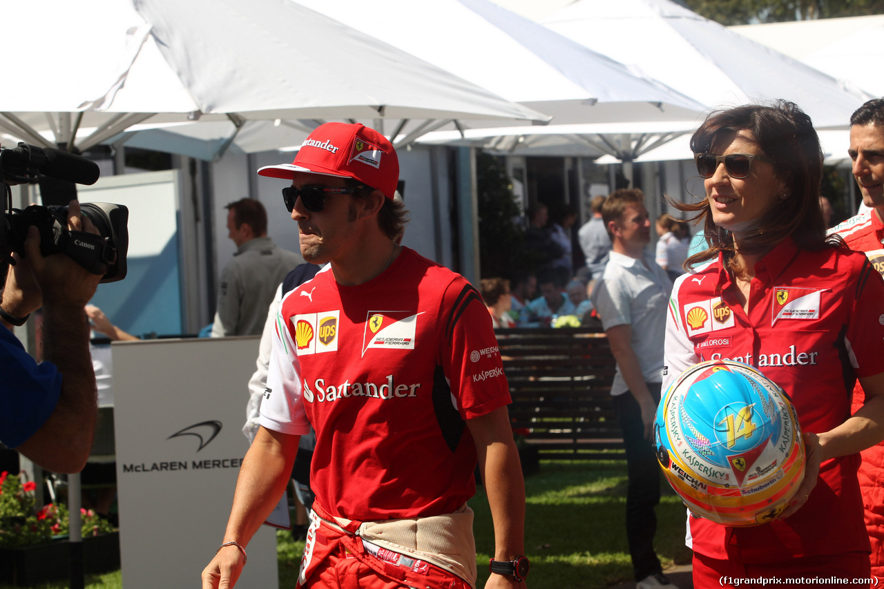 GP AUSTRALIA, 13.03.2014- Fernando Alonso (ESP) Ferrari F14-T