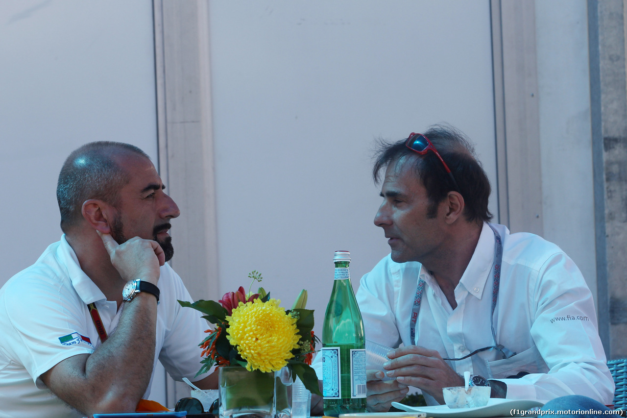 GP AUSTRALIA, 13.03.2014- (L-R) Ivan Capelli (ITA), Emanuele Pirro (ITA), FIA Steward