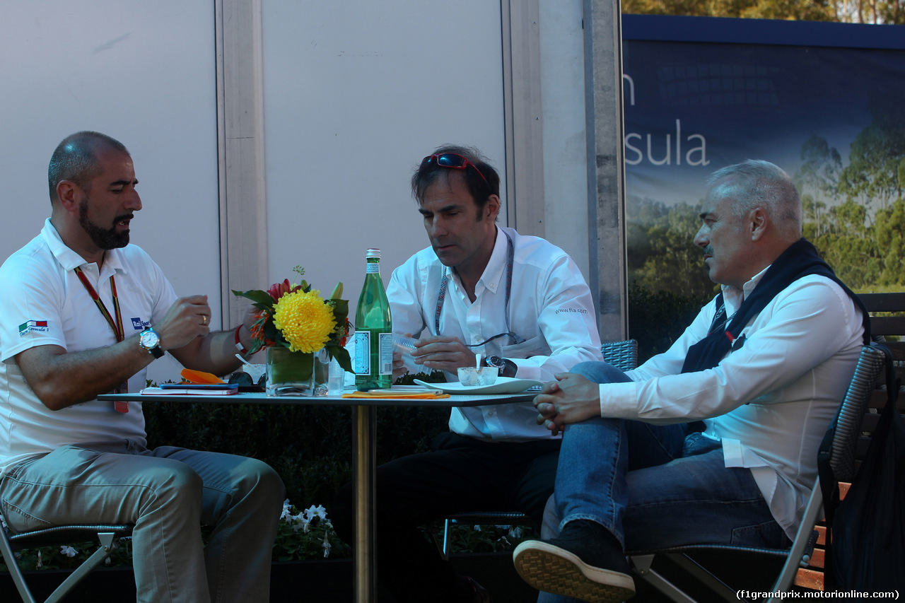 GP AUSTRALIA, 13.03.2014- (L-R) Ivan Capelli (ITA), Emanuele Pirro (ITA), FIA Steward