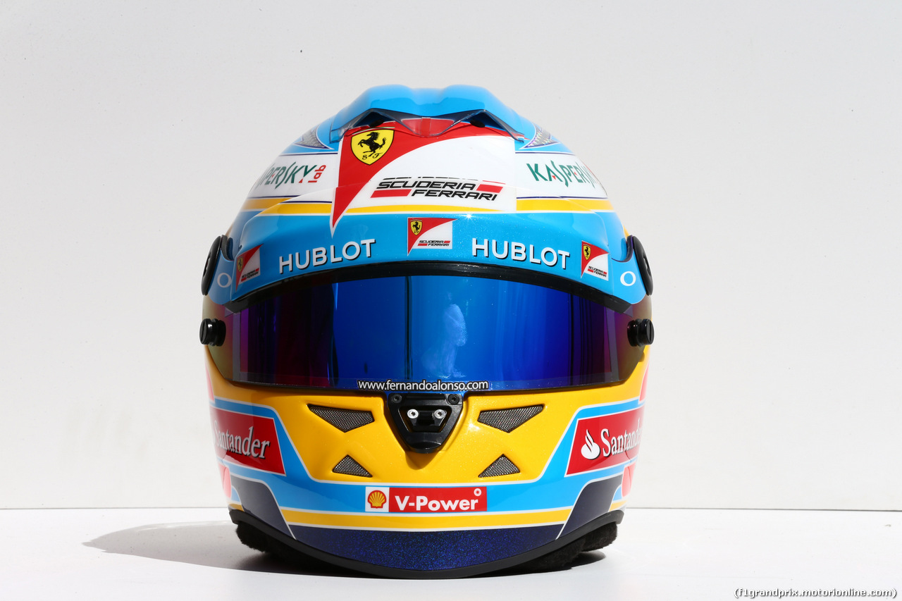GP AUSTRALIA, 13.03.2014- The helmet of Fernando Alonso (ESP) Ferrari F14-T