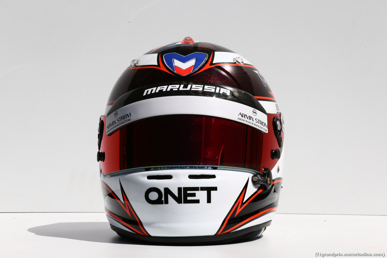 GP AUSTRALIA, 13.03.2014- The helmet of Max Chilton (GBR), Marussia F1 Team MR03