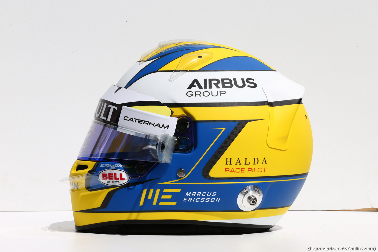 GP AUSTRALIA, 13.03.2014- The helmet of Marcus Ericsson (SUE) Caterham F1 Team CT-04