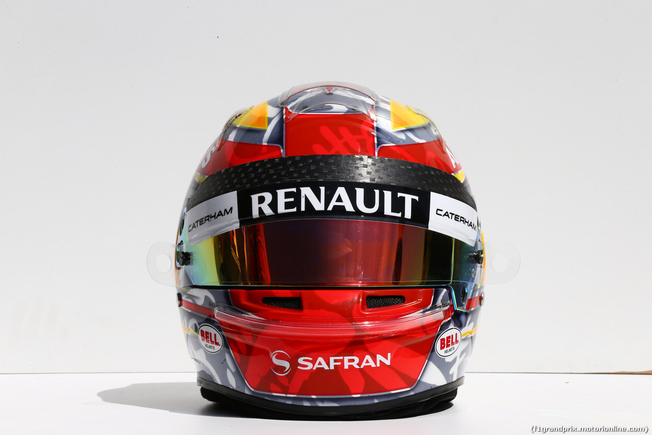 GP AUSTRALIA, 13.03.2014- The helmet of Robin Frijns (NL), Third Driver, Caterham F1 Team