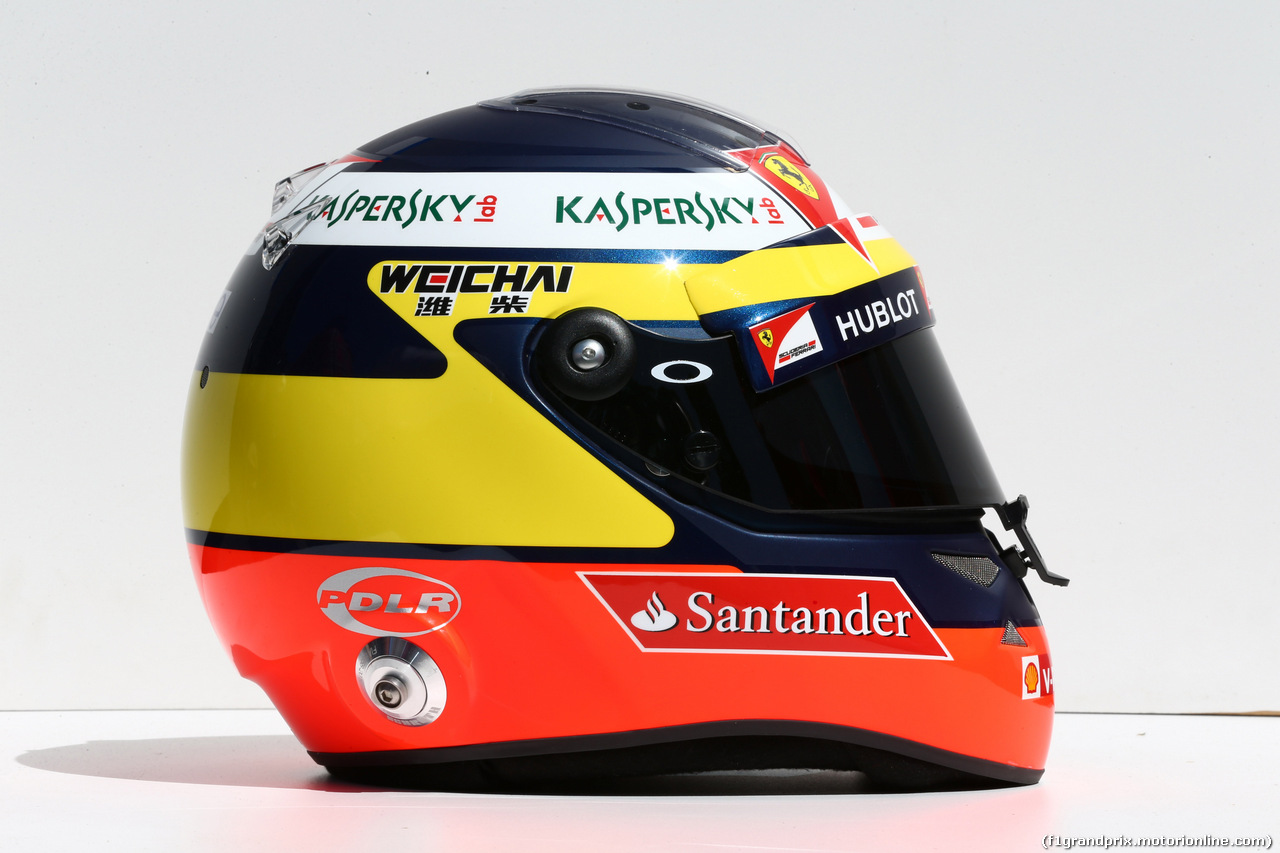 GP AUSTRALIA, 13.03.2014- The helmet of Pedro de La Rosa (ESP), Test Driver Ferrari