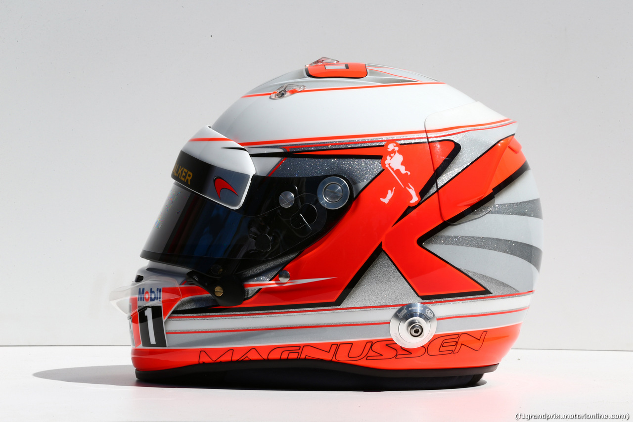 GP AUSTRALIA, 13.03.2014- The helmet of Kevin Magnussen (DEN) McLaren Mercedes MP4-29