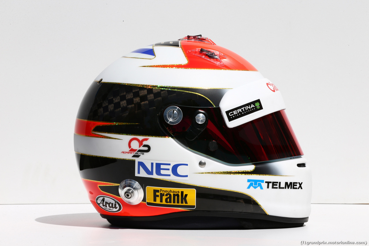 GP AUSTRALIA, 13.03.2014- The helmet of Adrian Sutil (GER) Sauber F1 Team C33
