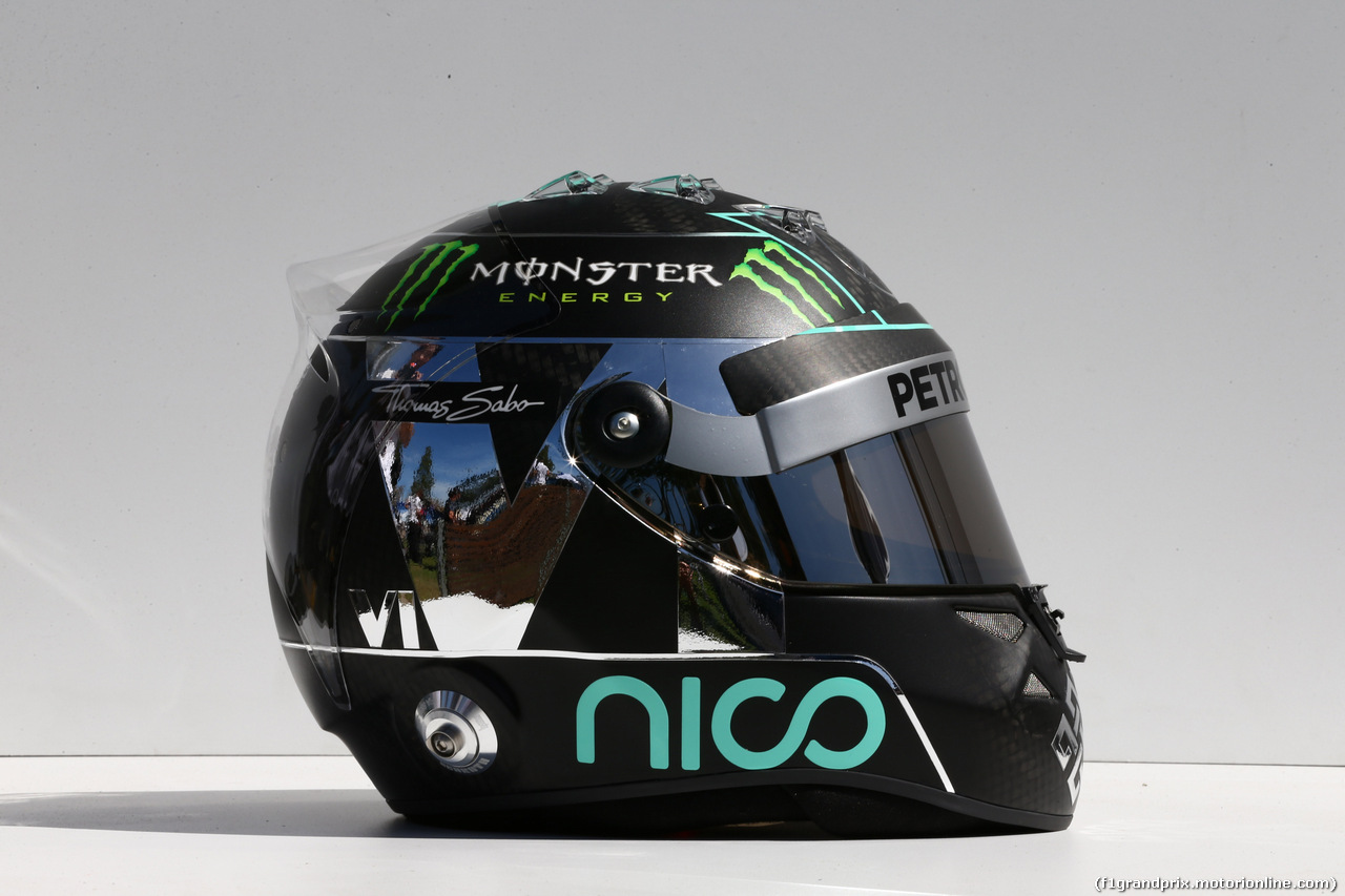 GP AUSTRALIA, 13.03.2014- The helmet of Nico Rosberg (GER) Mercedes AMG F1 W05