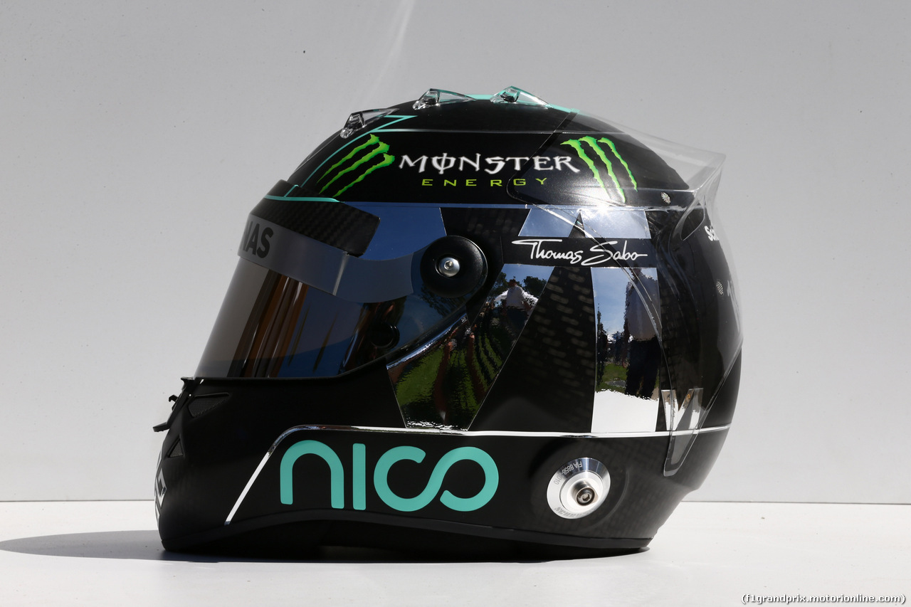 GP AUSTRALIA, 13.03.2014- The helmet of Nico Rosberg (GER) Mercedes AMG F1 W05
