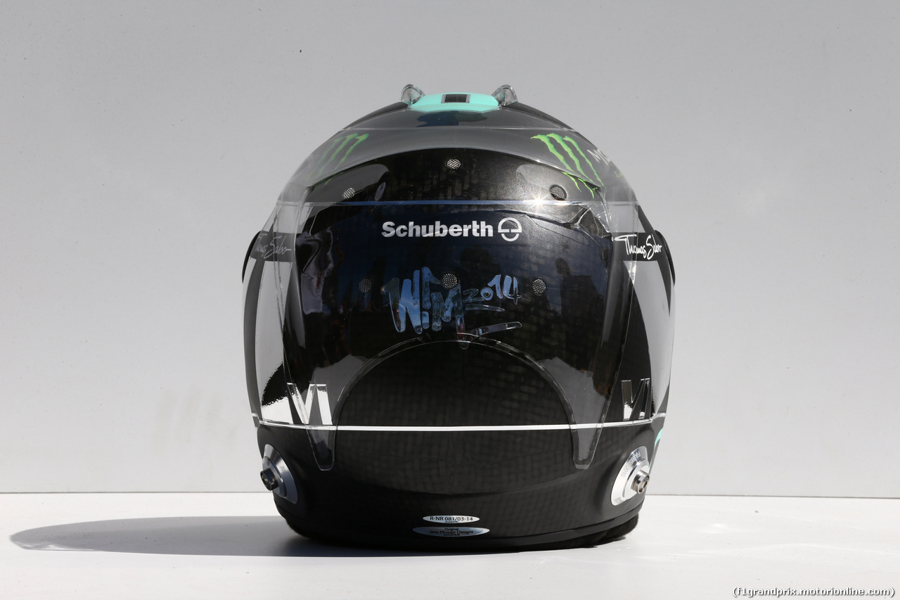 GP AUSTRALIA, 13.03.2014- The helmet of Nico Rosberg (GER) Mercedes AMG F1 W05