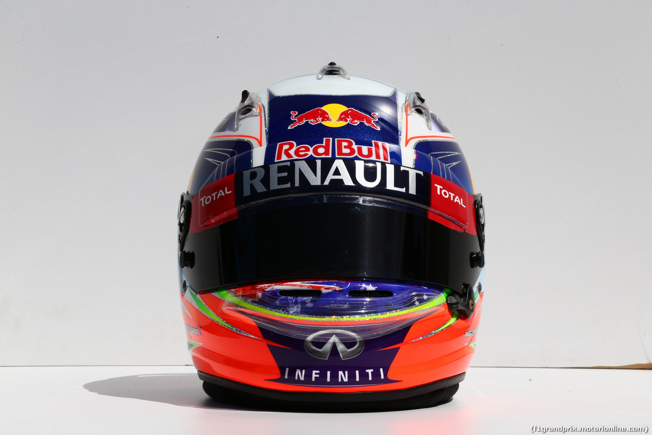 GP AUSTRALIA, 13.03.2014- The helmet of Daniel Ricciardo (AUS) Red Bull Racing RB10