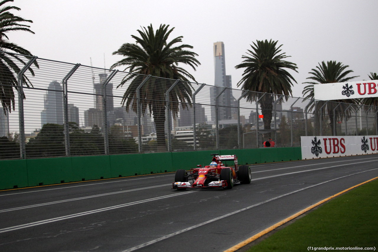 GP AUSTRALIA, 15.03.2014- Qualifiche, Fernando Alonso (ESP) Ferrari F14-T