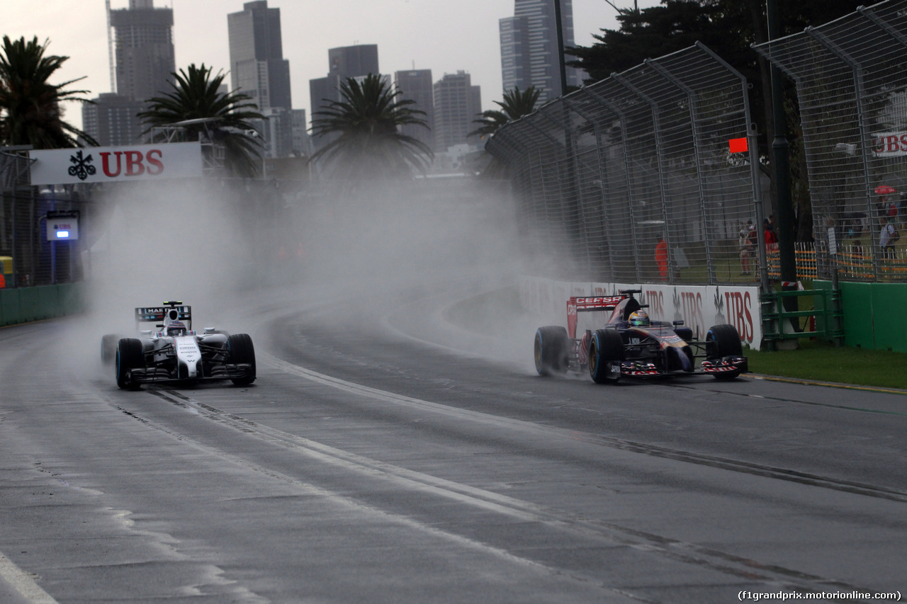 GP AUSTRALIA, 15.03.2014- Qualifiche, Felipe Massa (BRA) Williams F1 Team FW36 e Jean-Eric Vergne (FRA) Scuderia Toro Rosso STR9