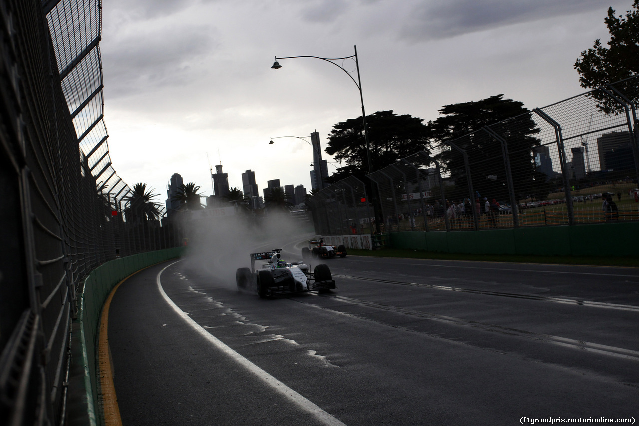 GP AUSTRALIA, 15.03.2014- Qualifiche, Felipe Massa (BRA) Williams F1 Team FW36 e Nico Hulkenberg (GER) Sahara Force India F1 VJM07