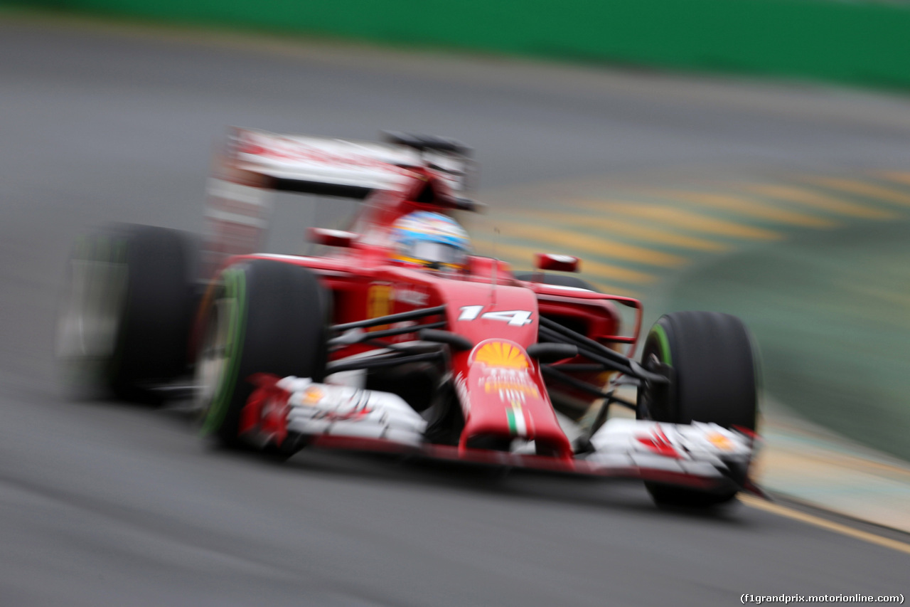 GP AUSTRALIA, 15.03.2014- Qualifiche, Fernando Alonso (ESP) Ferrari F14-T