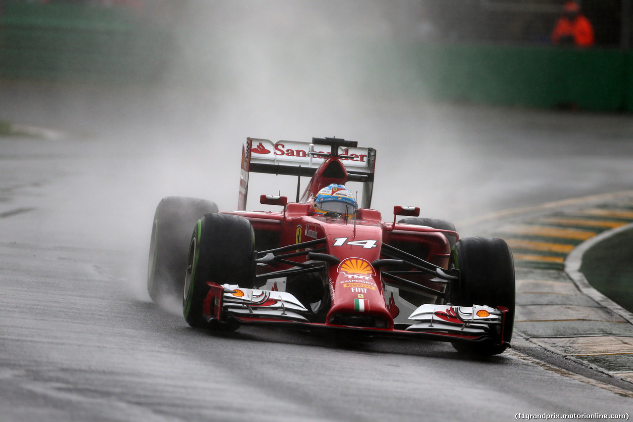 GP AUSTRALIA, 15.03.2014- Qualifiche, Fernando Alonso (ESP) Ferrari F14-T