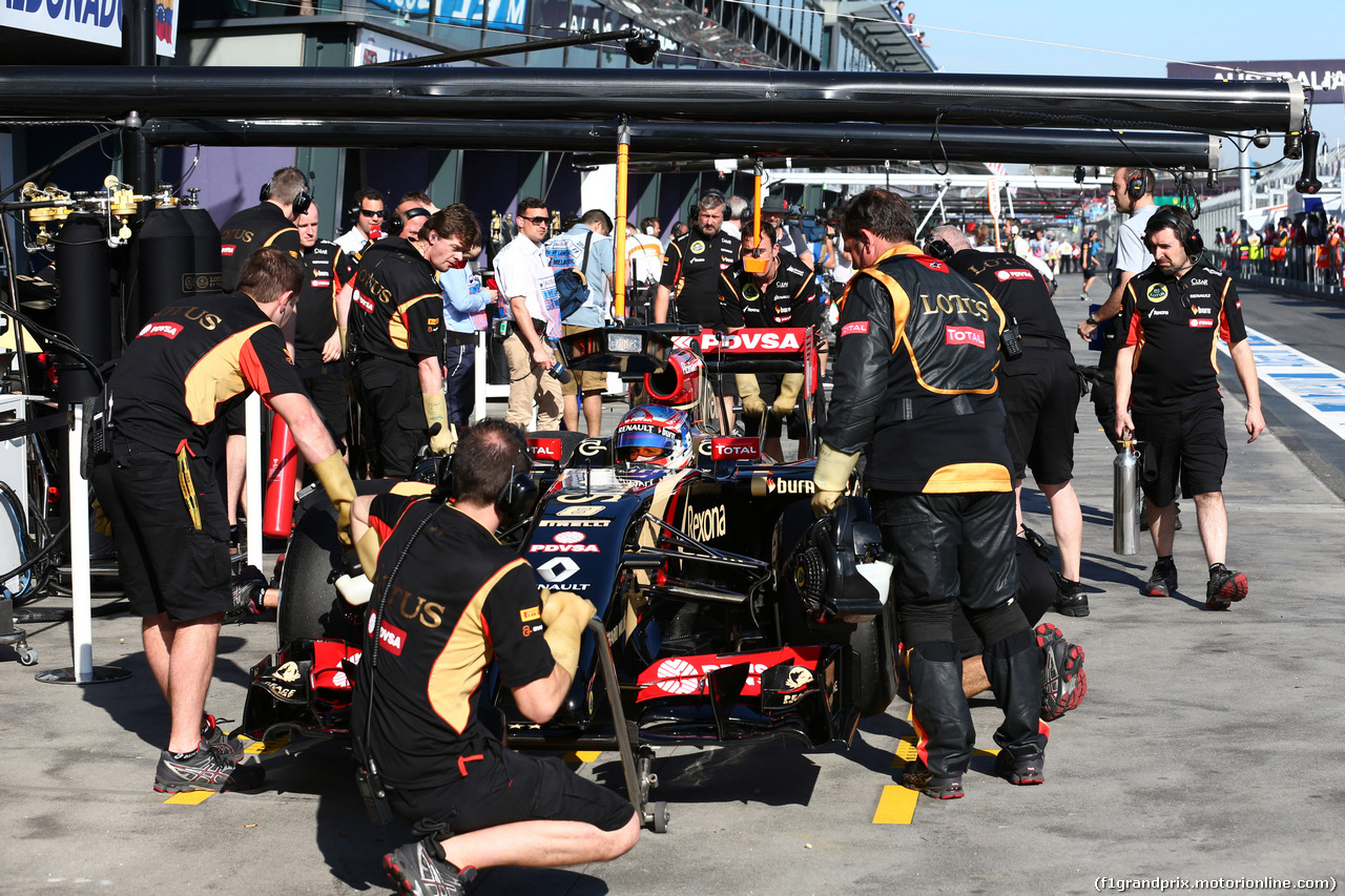 GP AUSTRALIA, 14.03.2014- Prove Libere 2, Romain Grosjean (FRA) Lotus F1 Team E22