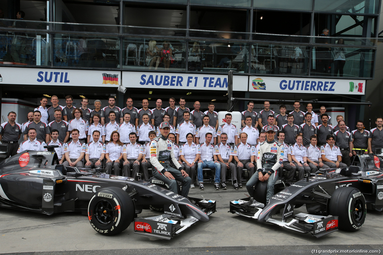 GP AUSTRALIA, 15.03.2014- Prove Libere 3, Team photo, Sauber F1 Team