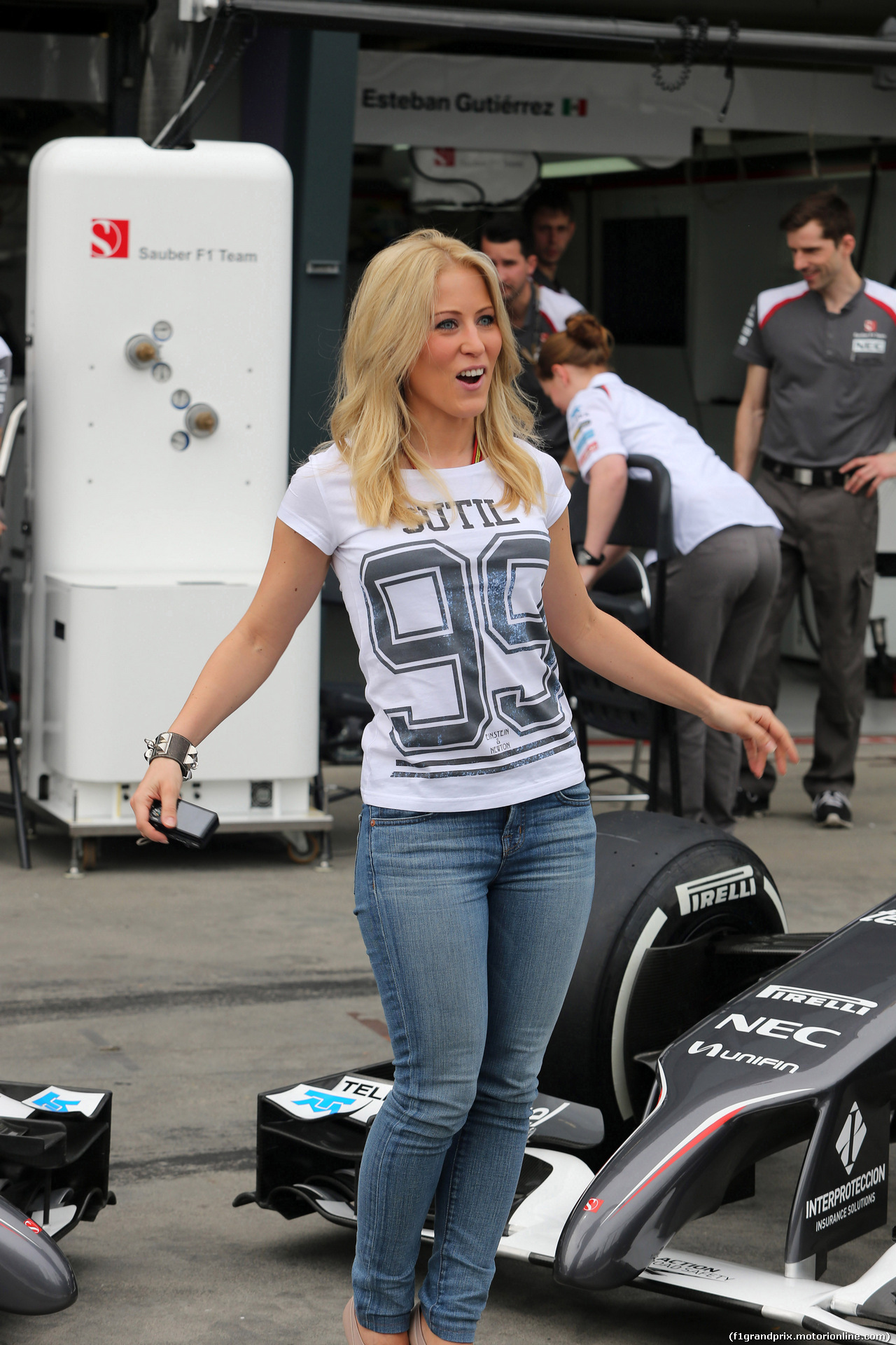 GP AUSTRALIA, 15.03.2014- Prove Libere 3, Jennifer Becks, girlfriend of Adrian Sutil (GER) Sauber F1 Team C33