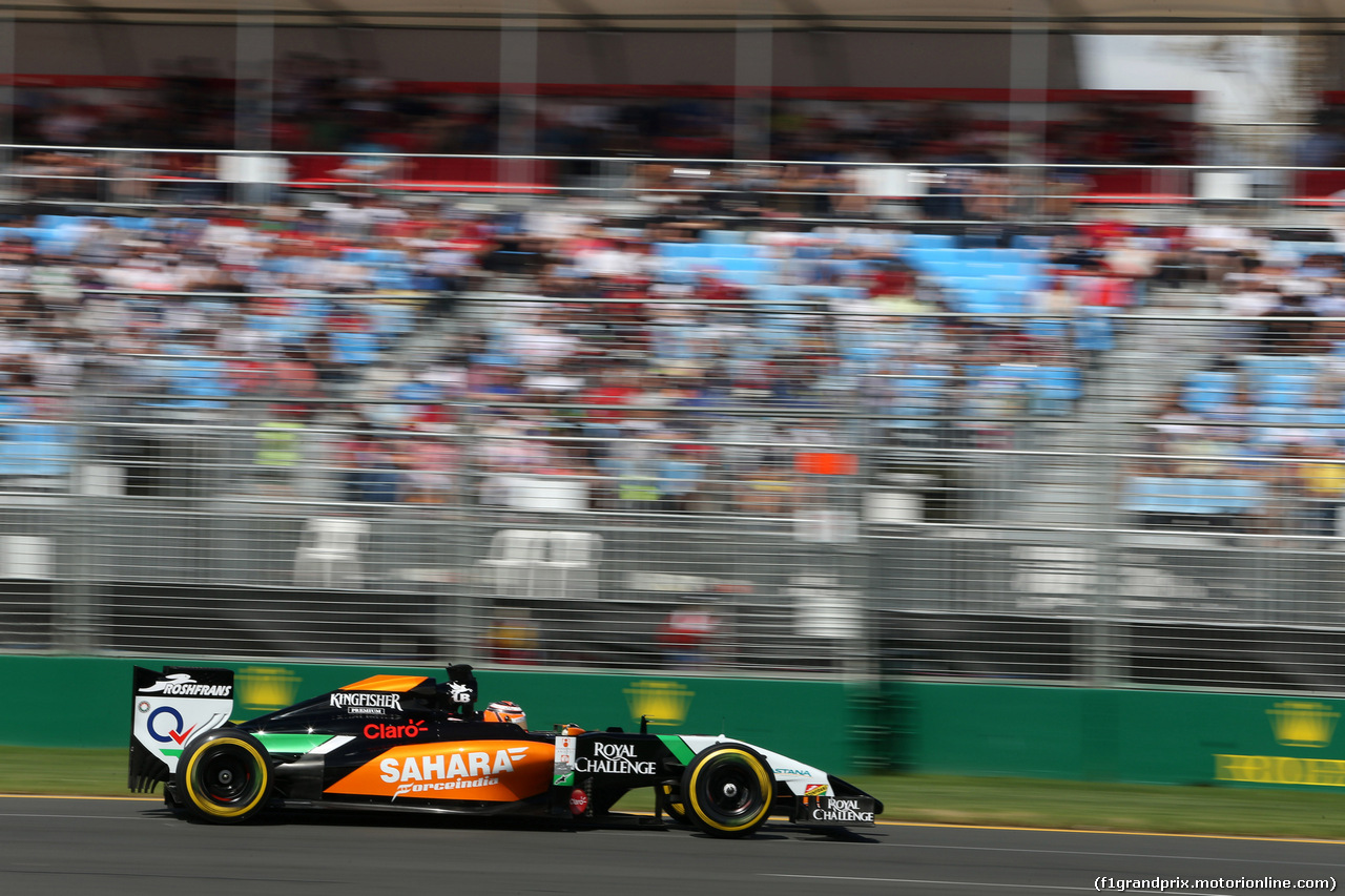 GP AUSTRALIA, 15.03.2014- Prove Libere 3, Nico Hulkenberg (GER) Sahara Force India F1 VJM07