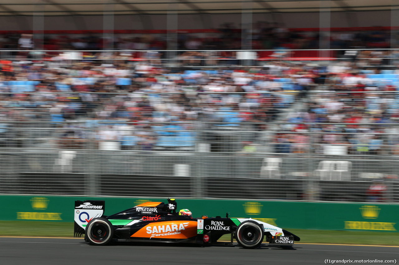 GP AUSTRALIA, 15.03.2014- Prove Libere 3, Sergio Perez (MEX) Sahara Force India F1 VJM07