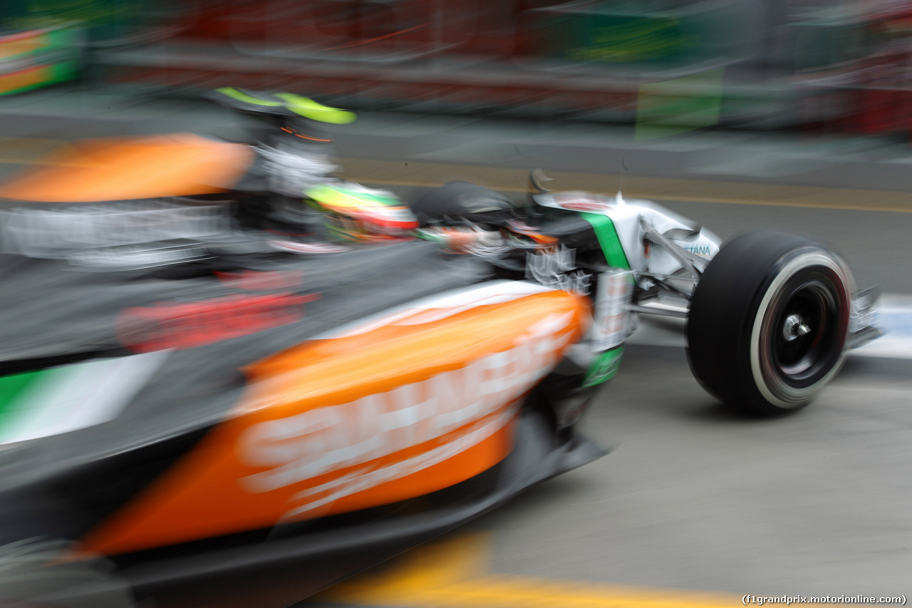 GP AUSTRALIA, 15.03.2014- Prove Libere 3, Sergio Perez (MEX) Sahara Force India F1 VJM07