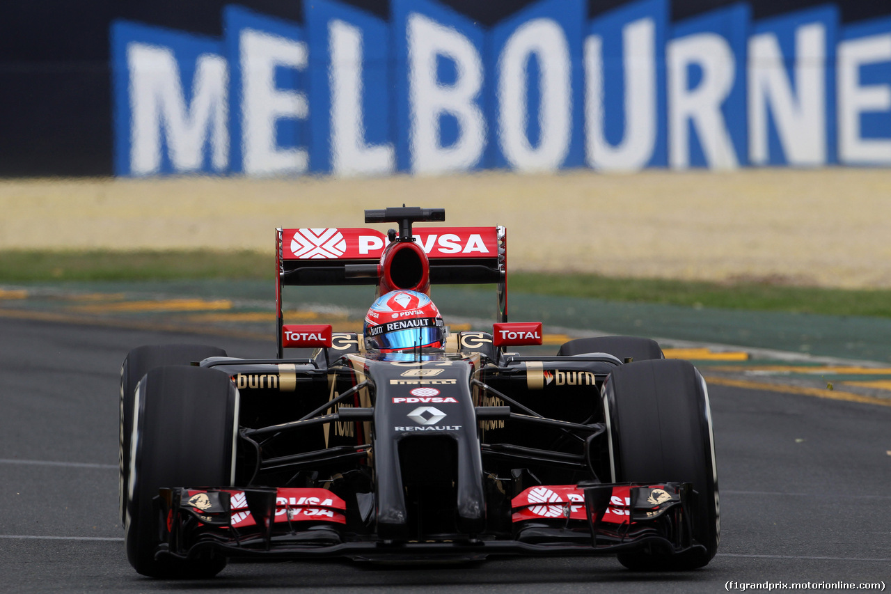 GP AUSTRALIA, 15.03.2014- Prove Libere 3, Romain Grosjean (FRA) Lotus F1 Team E22