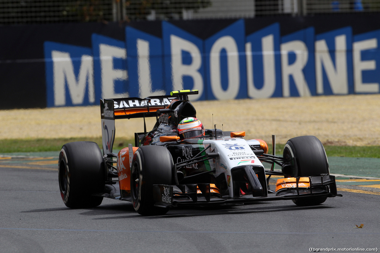 GP AUSTRALIA, 15.03.2014- Prove Libere 3, Sergio Perez (MEX) Sahara Force India F1 VJM07