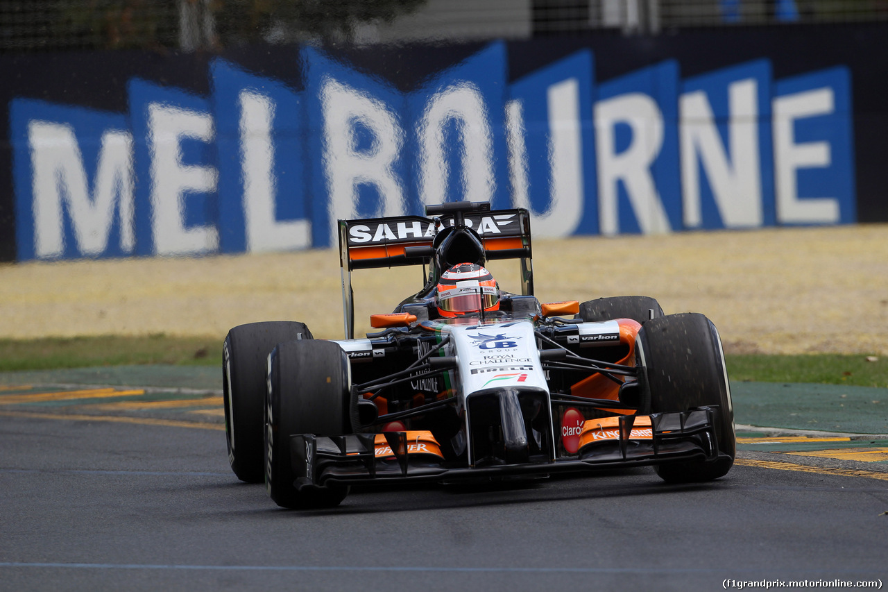 GP AUSTRALIA, 15.03.2014- Prove Libere 3, Nico Hulkenberg (GER) Sahara Force India F1 VJM07