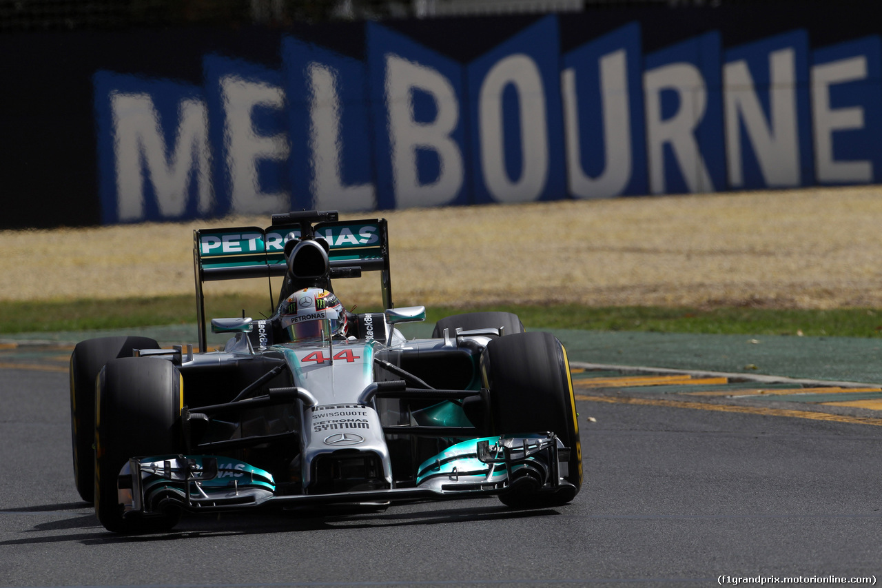 GP AUSTRALIA, 15.03.2014- Prove Libere 3, Lewis Hamilton (GBR) Mercedes AMG F1 W05