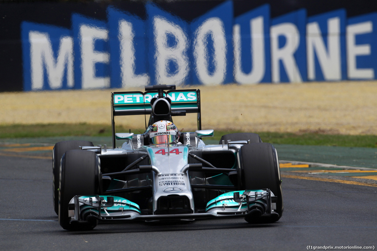 GP AUSTRALIA, 15.03.2014- Prove Libere 3, Lewis Hamilton (GBR) Mercedes AMG F1 W05