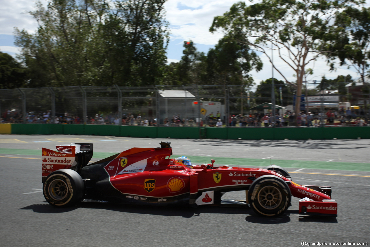 GP AUSTRALIA, 15.03.2014- Prove Libere 3, Fernando Alonso (ESP) Ferrari F14-T
