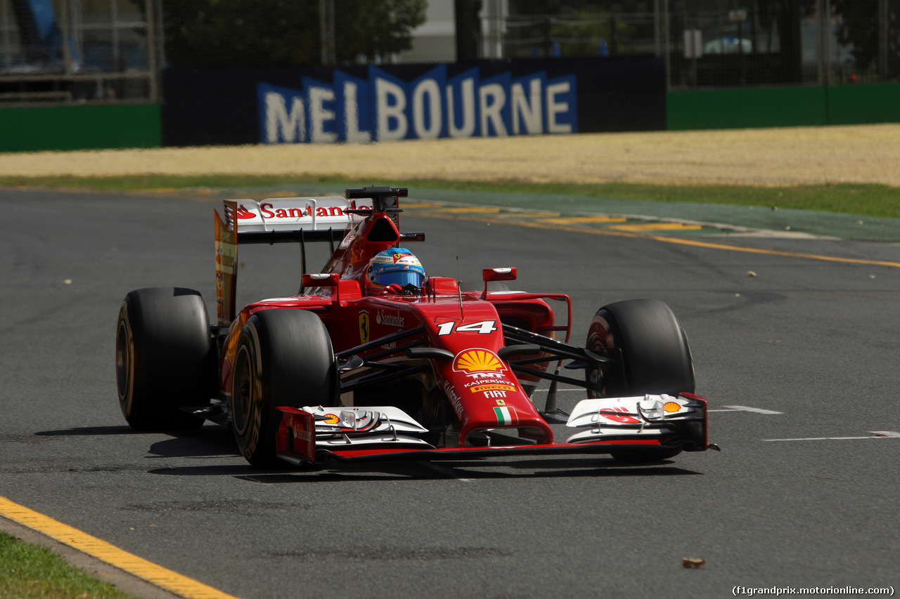 GP AUSTRALIA, 15.03.2014- Prove Libere 3, Fernando Alonso (ESP) Ferrari F14-T