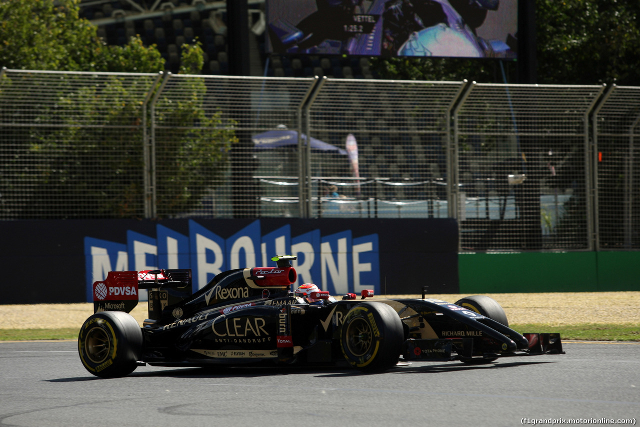 GP AUSTRALIA, 15.03.2014- Prove Libere 3, Pastor Maldonado (VEN) Lotus F1 Team E22