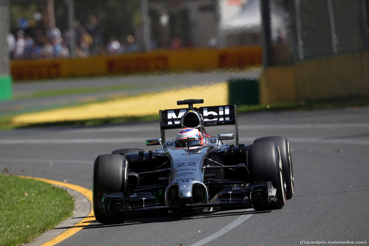GP AUSTRALIA, 14.03.2014- Prove Libere 1, Jenson Button (GBR) McLaren Mercedes MP4-29
