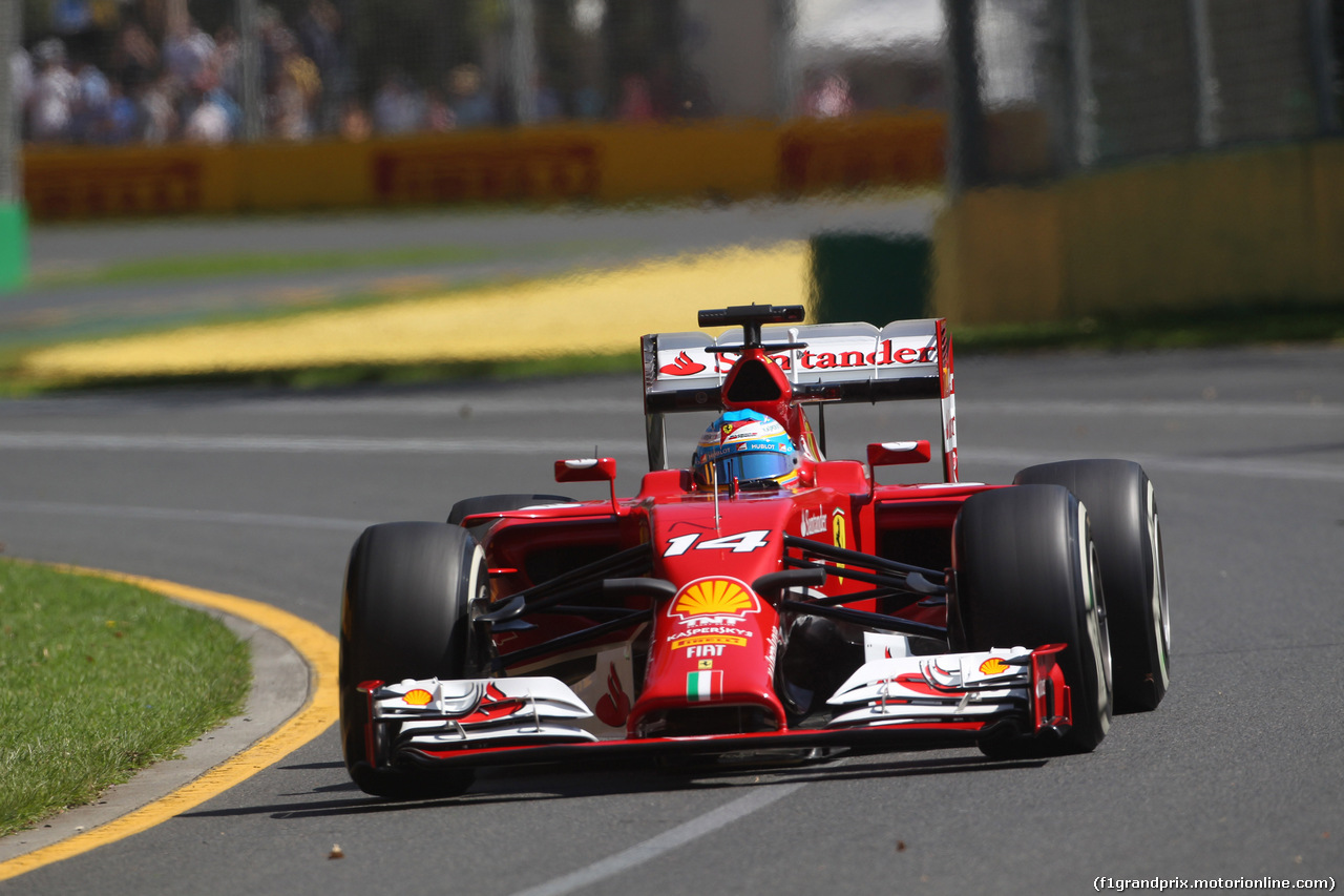 GP AUSTRALIA, 14.03.2014- Prove Libere 1, Fernando Alonso (ESP) Ferrari F14-T
