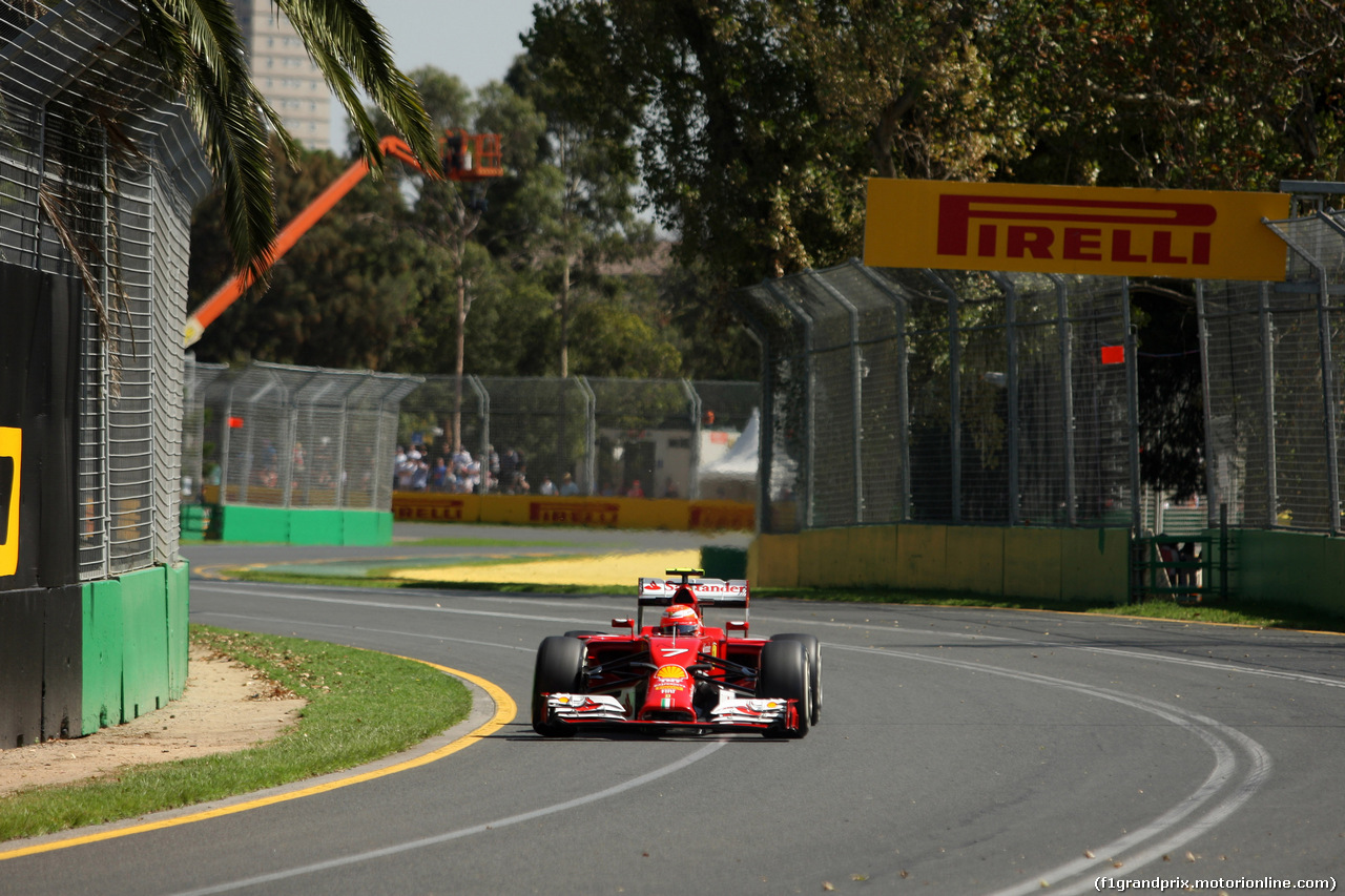 GP AUSTRALIA, 14.03.2014- Prove Libere 1,Kimi Raikkonen (FIN) Ferrari F14-T