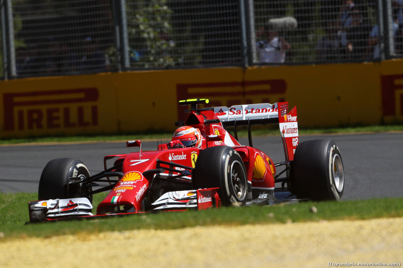 GP AUSTRALIA, 14.03.2014- Prove Libere 1, Kimi Raikkonen (FIN) Ferrari F14-T