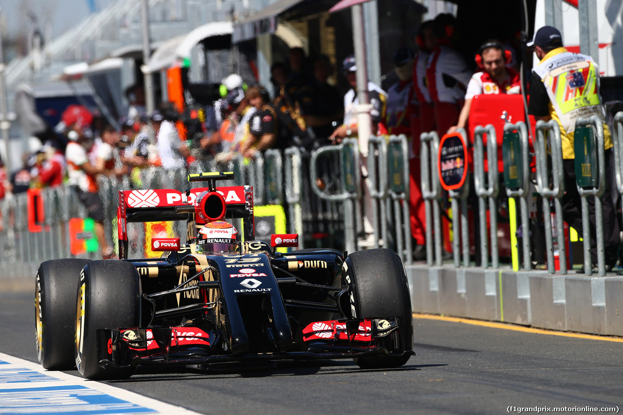 GP AUSTRALIA, 14.03.2014- Prove Libere 1, Pastor Maldonado (VEN) Lotus F1 Team E22