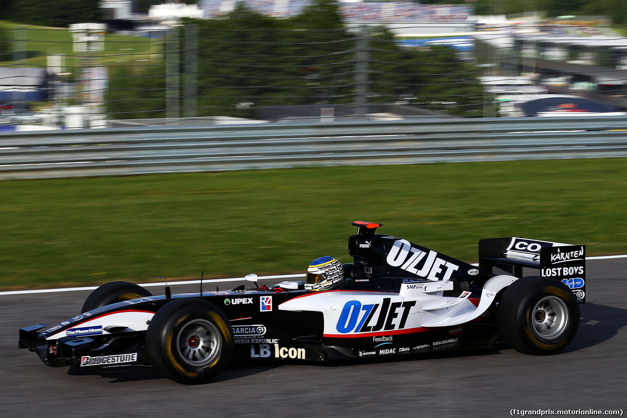 GP AUSTRIA, 21.06.2014- Patrick Friesacher (AUT) is reunited with his Minardi PS04.