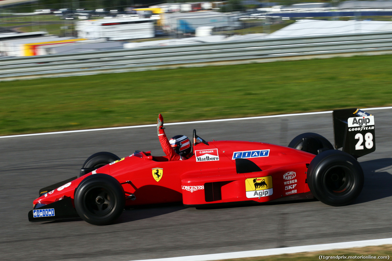 GP AUSTRIA, 21.06.2014- Gerhard Berger (AUT) is reunited with his Ferrari F1/87.