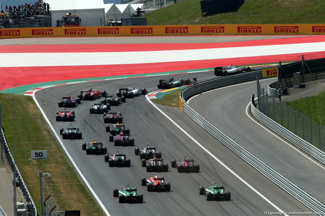 GP AUSTRIA, 22.06.2014- Gara, Start of the race