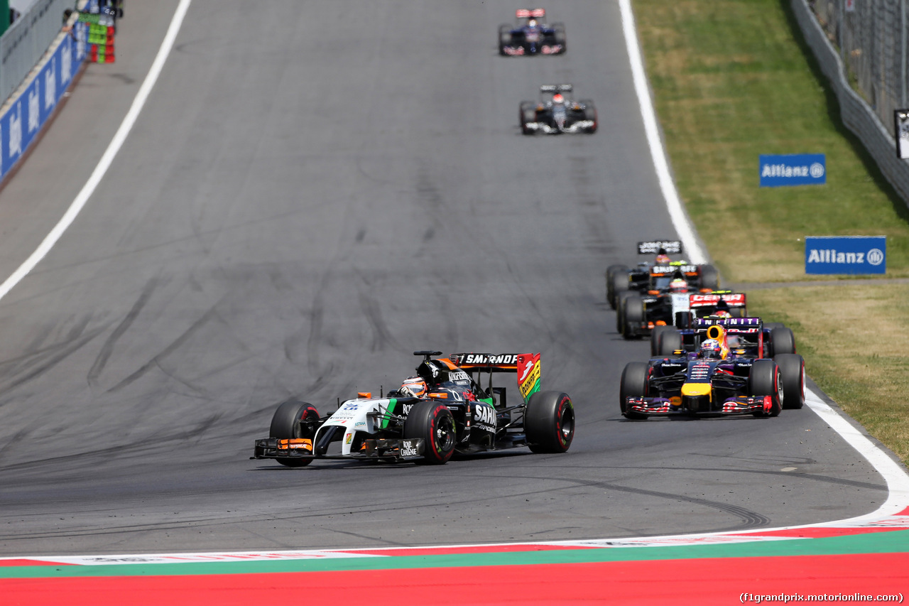 GP AUSTRIA, 22.06.2014- Gara, Nico Hulkenberg (GER) Sahara Force India F1 VJM07