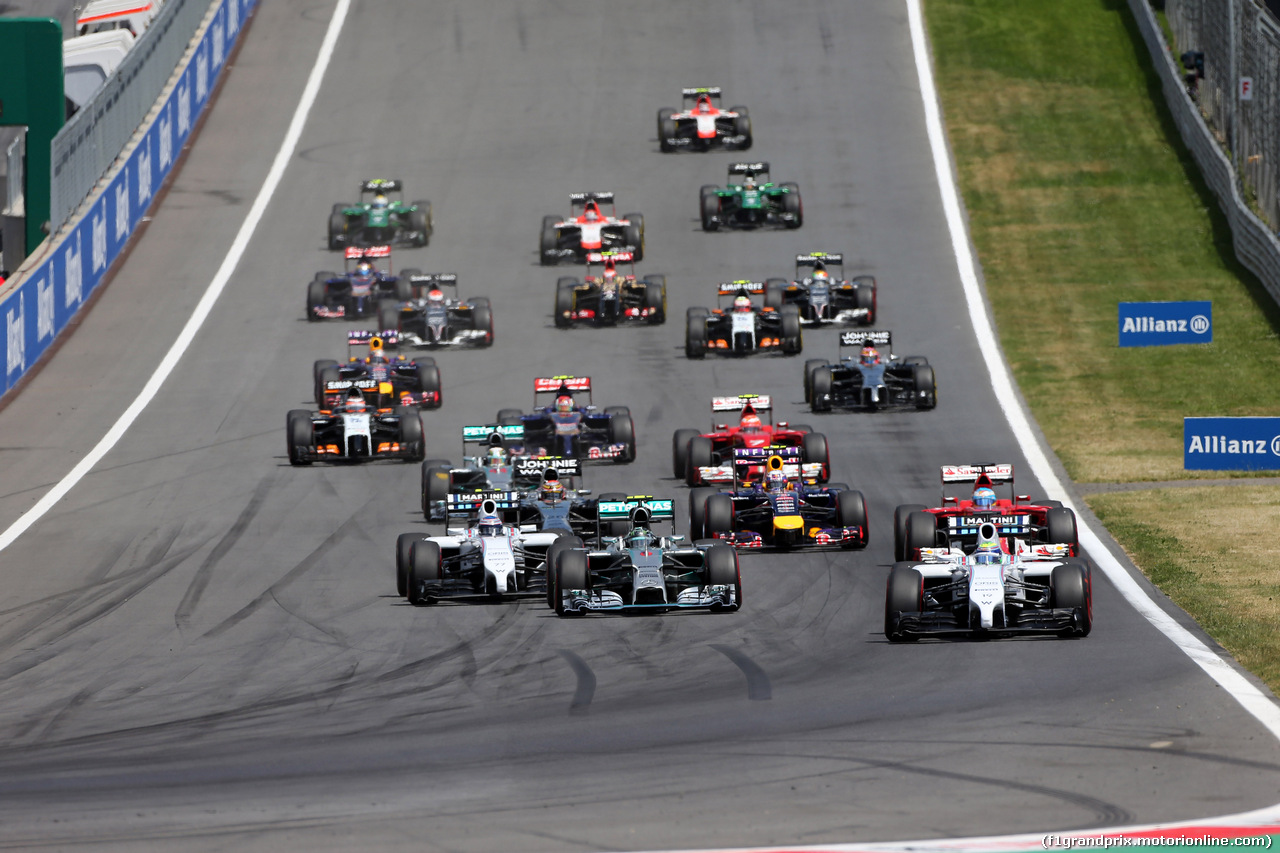GP AUSTRIA, 22.06.2014- Gara, Start of the race