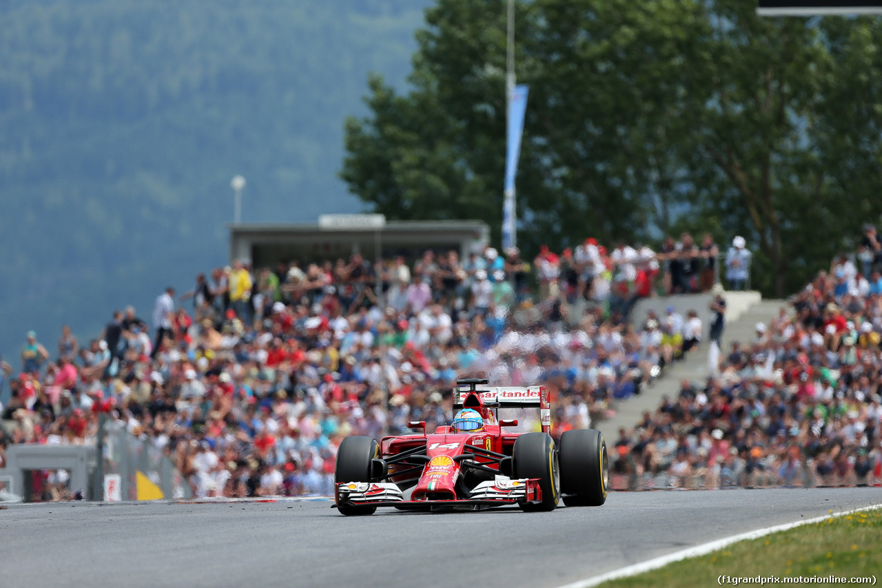 GP AUSTRIA, 22.06.2014- Gara, Fernando Alonso (ESP) Ferrari F14-T